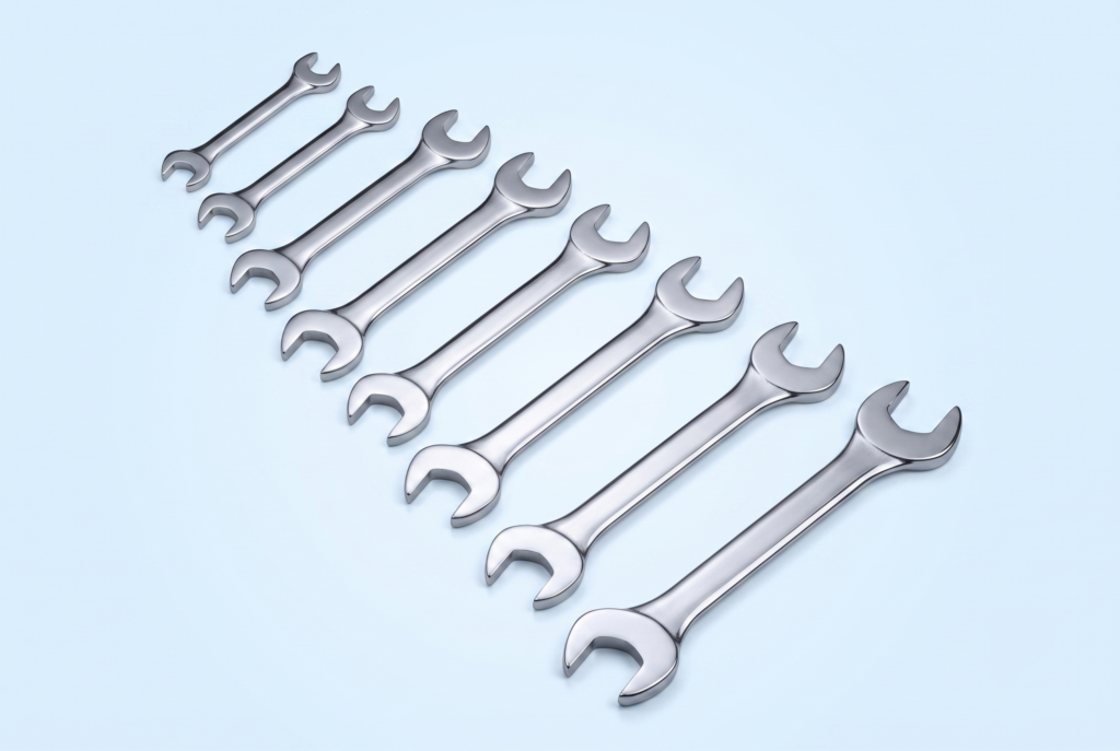 8 piece double open end spanner set